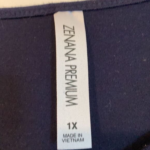 Zenana Premium size 1X navy blue dress - Picture 3 of 5